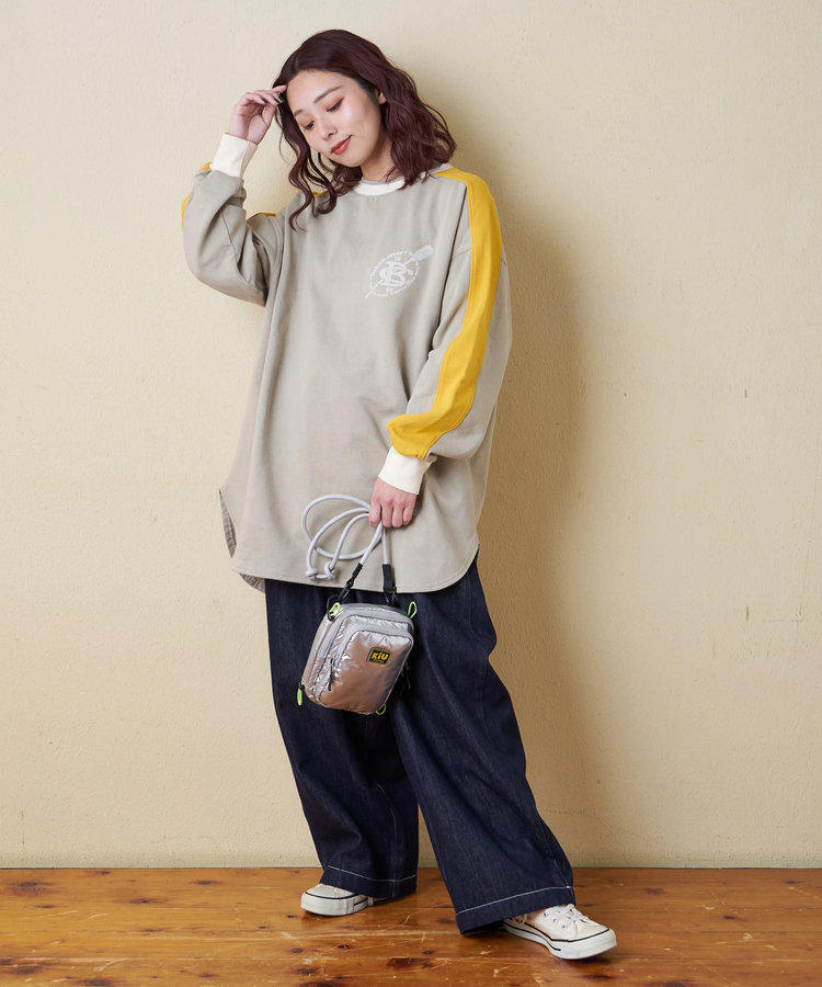 CUBE SUGAR(キューブシュガー) |【冬新作】裏毛 袖切替 ビッグ プルオーバー スウェット