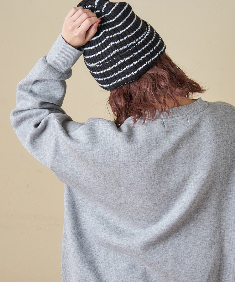 CUBE SUGAR(キューブシュガー) |【秋冬新作】CVC ガーゼ裏毛 裏起毛 スウェット アニマルプリント プルオーバー