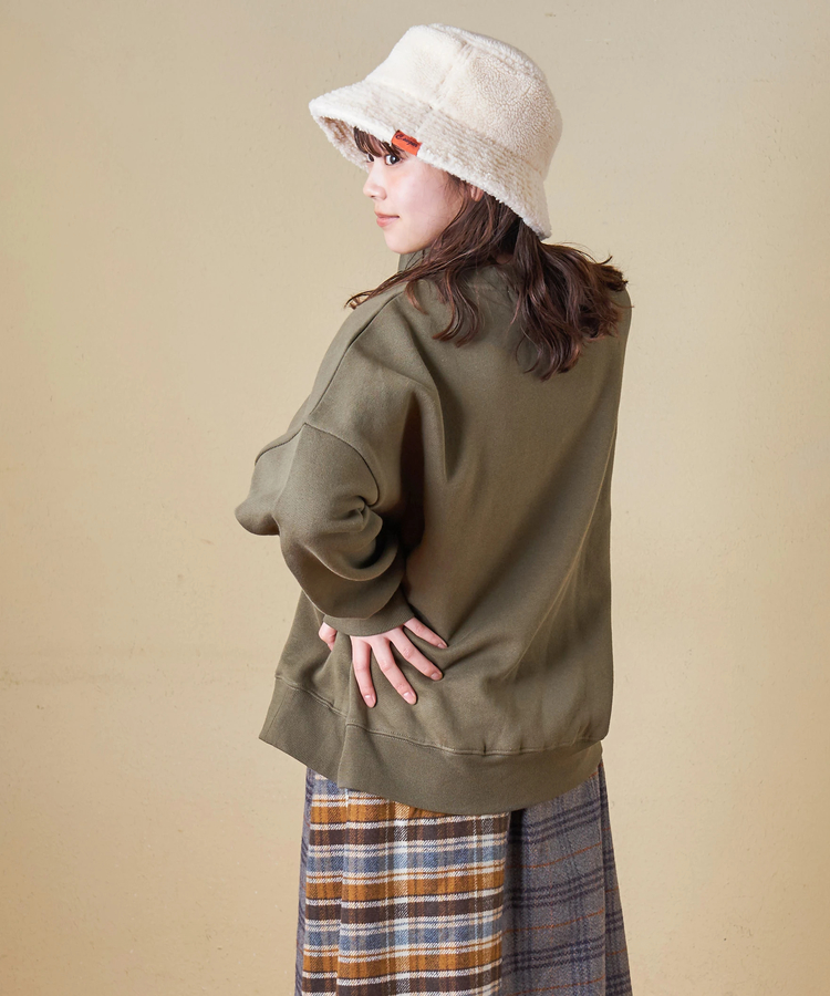 CUBE SUGAR(キューブシュガー) |【秋冬新作】CVC ガーゼ裏毛 裏起毛 スウェット アニマルプリント プルオーバー