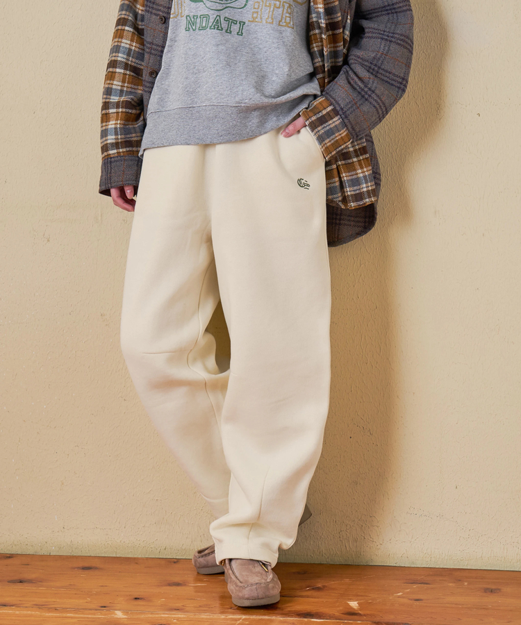 CUBE SUGAR(キューブシュガー) |【秋冬新作】CVC ガーゼ裏毛 裏起毛 スウェット カーヴィ パンツ