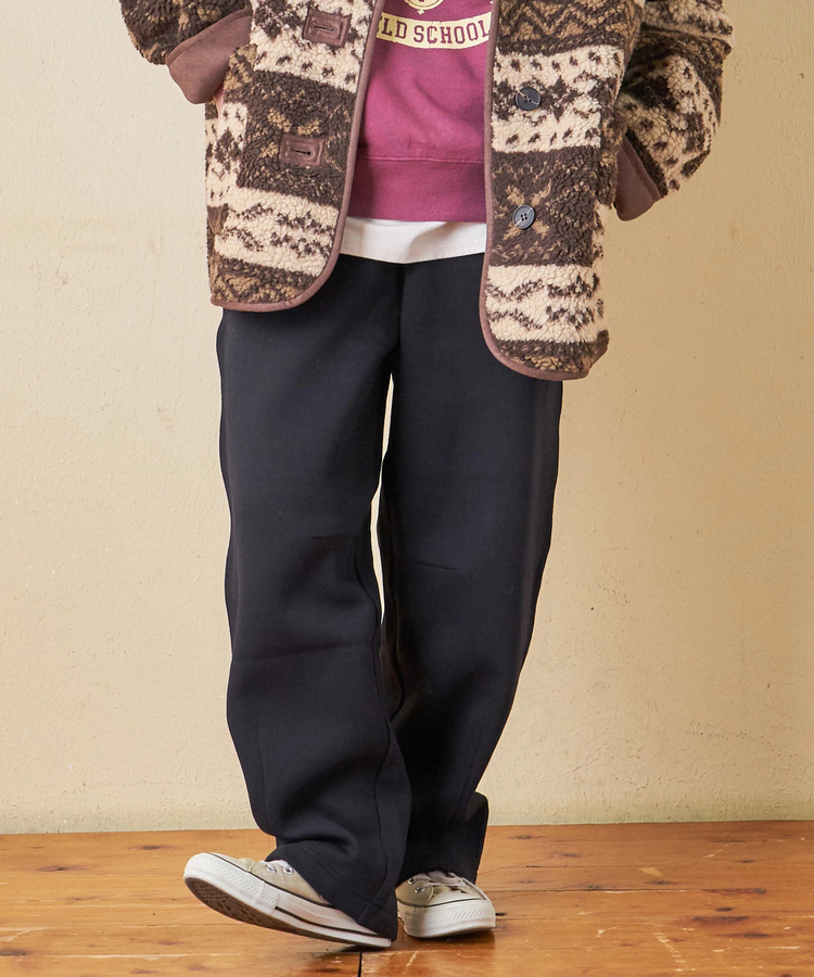CUBE SUGAR(キューブシュガー) |【秋冬新作】CVC ガーゼ裏毛 裏起毛 スウェット カーヴィ パンツ