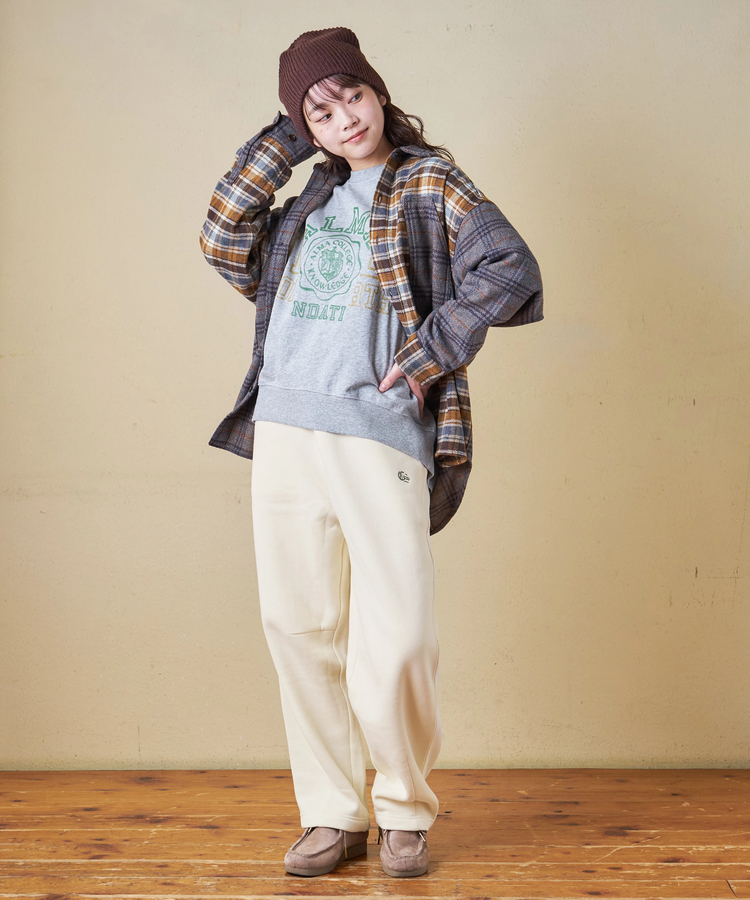 CUBE SUGAR(キューブシュガー) |【秋冬新作】CVC ガーゼ裏毛 裏起毛 スウェット カーヴィ パンツ