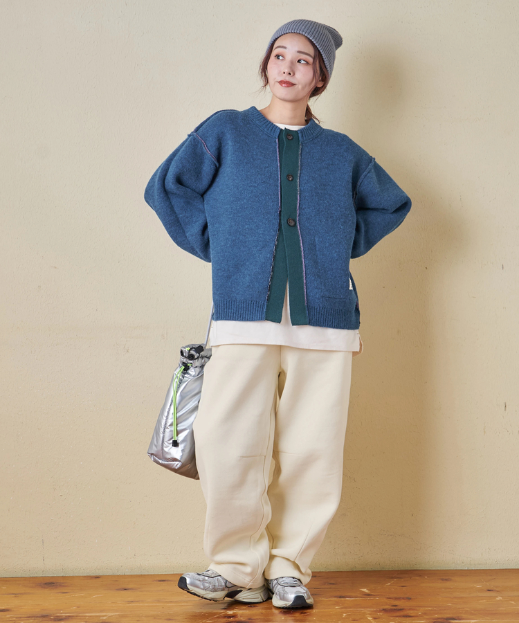 CUBE SUGAR(キューブシュガー) |【秋冬新作】CVC ガーゼ裏毛 裏起毛 スウェット カーヴィ パンツ