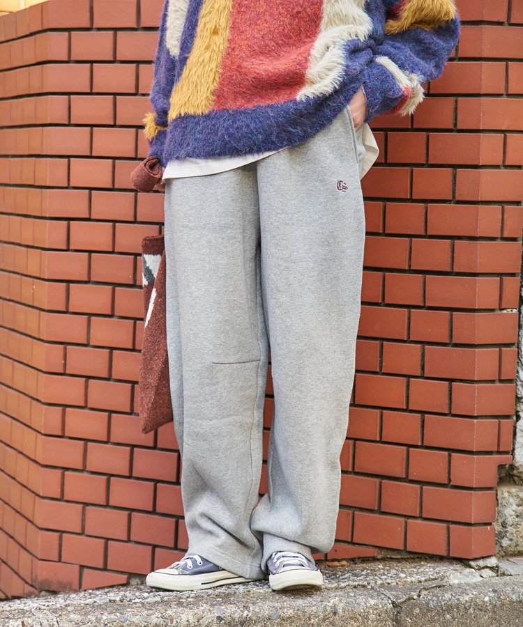 CUBE SUGAR(キューブシュガー) |【秋冬新作】CVC ガーゼ裏毛 裏起毛 スウェット カーヴィ パンツ