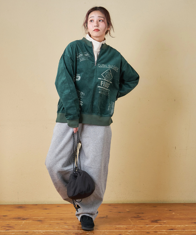 CUBE SUGAR(キューブシュガー) |【秋冬新作】CVC ガーゼ裏毛 裏起毛 スウェット カーヴィ パンツ