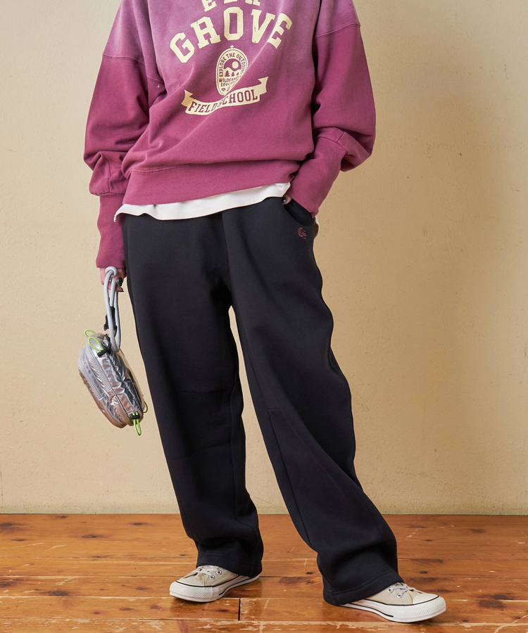 CUBE SUGAR(キューブシュガー) |【秋冬新作】CVC ガーゼ裏毛 裏起毛 スウェット カーヴィ パンツ