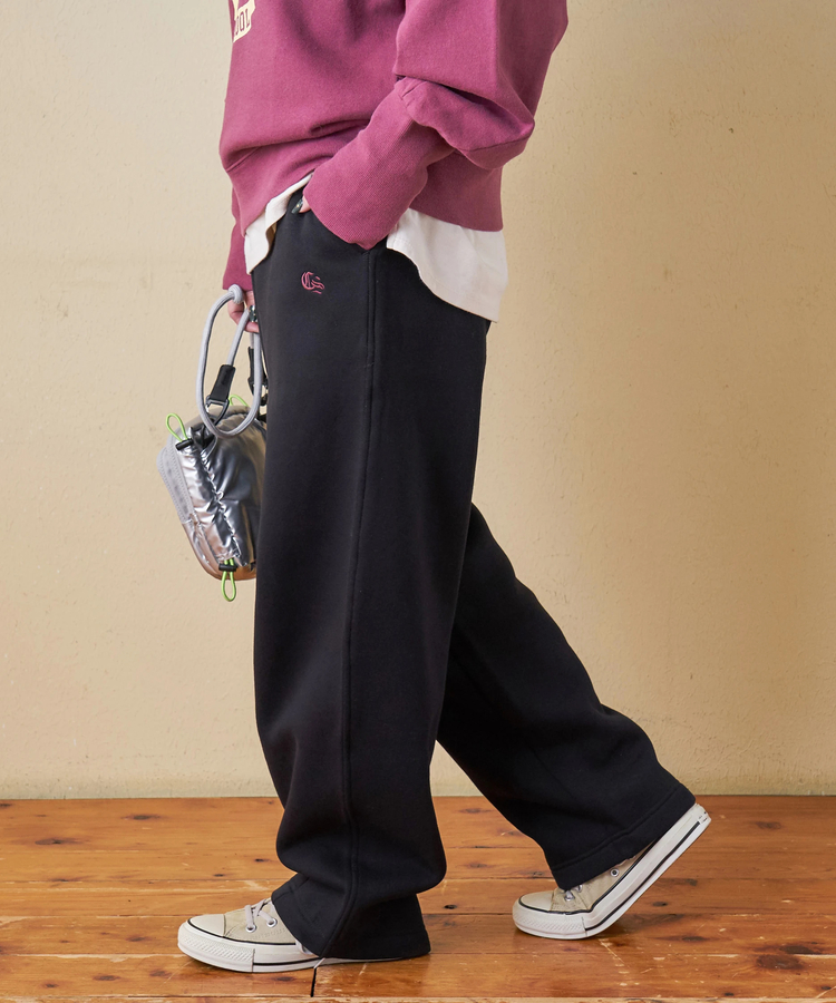 CUBE SUGAR(キューブシュガー) |【秋冬新作】CVC ガーゼ裏毛 裏起毛 スウェット カーヴィ パンツ