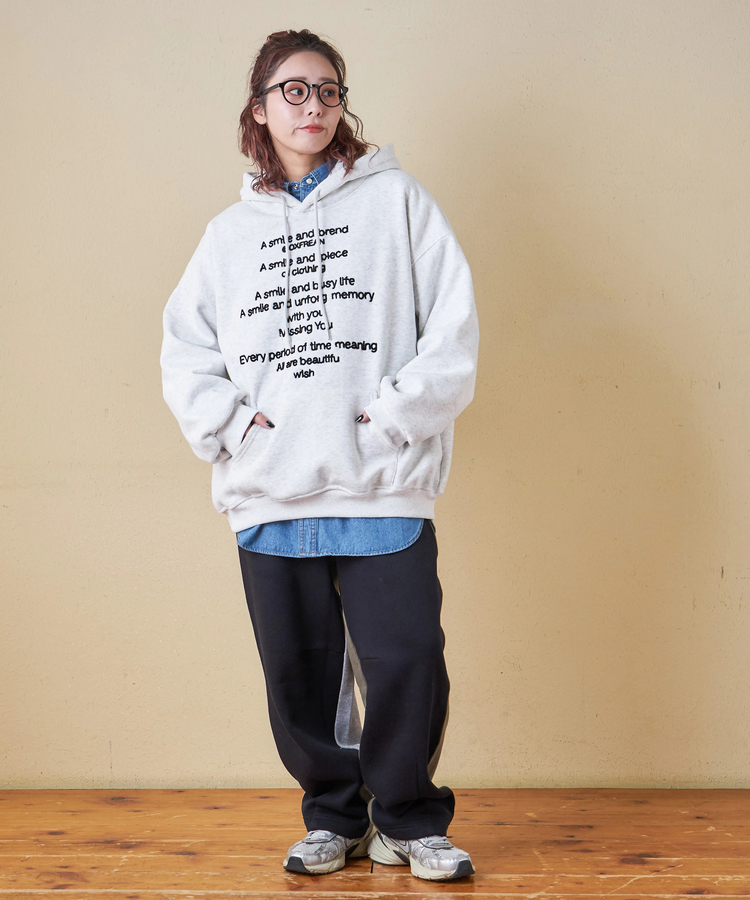 CUBE SUGAR(キューブシュガー) |【秋冬新作】CVC ガーゼ裏毛 裏起毛 スウェット カーヴィ パンツ