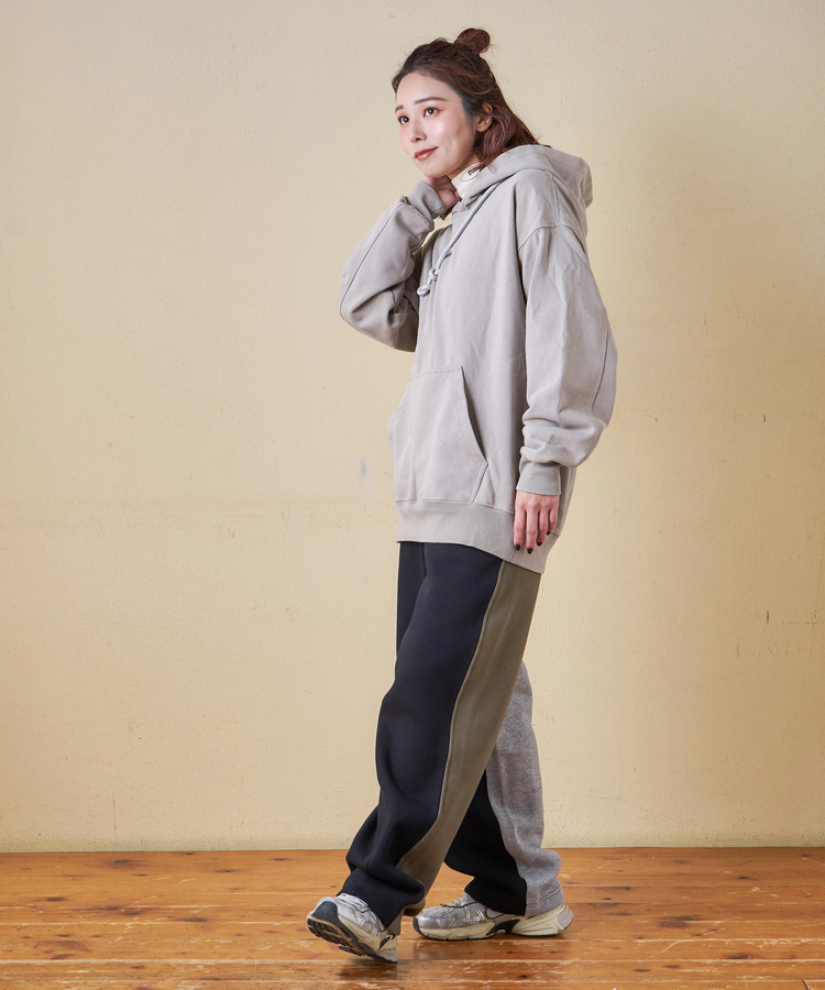 CUBE SUGAR(キューブシュガー) |【秋冬新作】CVC ガーゼ裏毛 裏起毛 スウェット カーヴィ パンツ