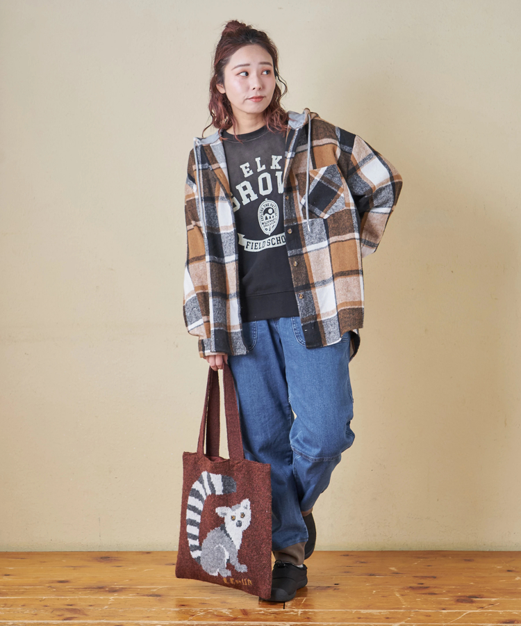 CUBE SUGAR(キューブシュガー) |【秋冬新作】30/10裏毛 パウダー加工 スウェット ラグラン 切替 プルオーバー