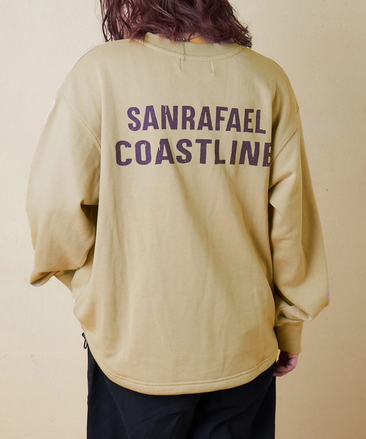 CUBE SUGAR(キューブシュガー) |【冬新作】TC裏毛 スウェット バックプリント ドロスト プルオーバー