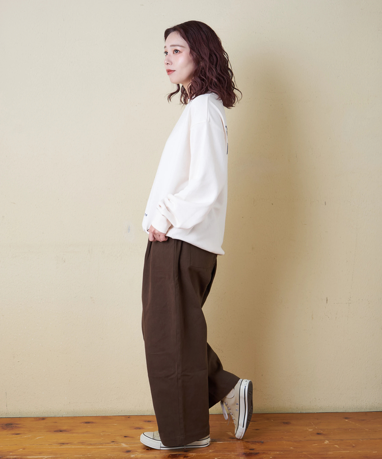 CUBE SUGAR(キューブシュガー) |【冬新作】TC裏毛 スウェット バックプリント ドロスト プルオーバー