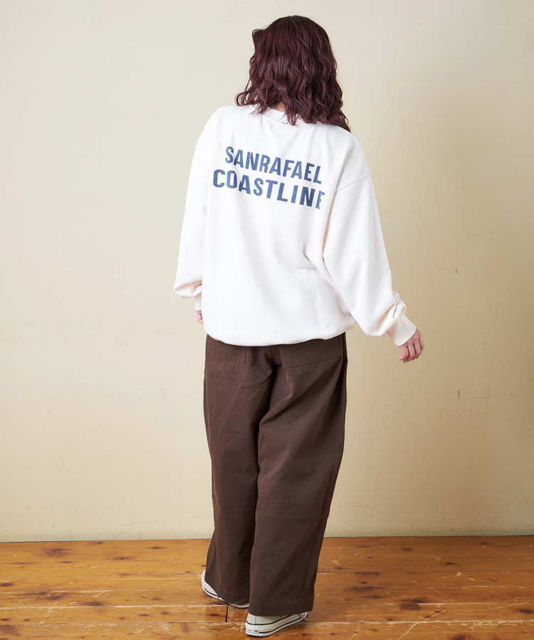 CUBE SUGAR(キューブシュガー) |【冬新作】TC裏毛 スウェット バックプリント ドロスト プルオーバー