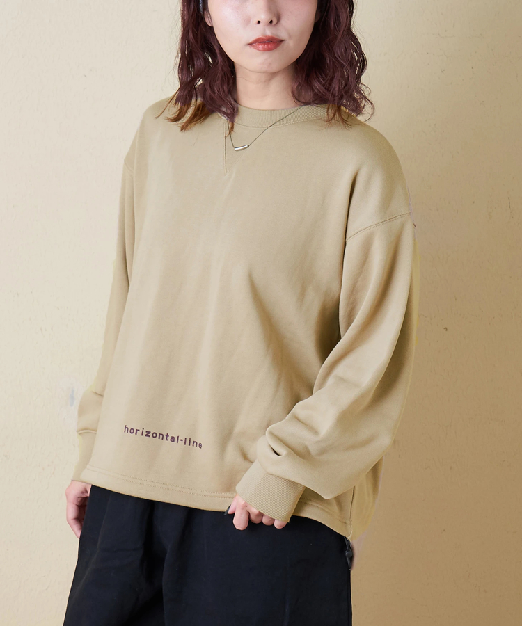 CUBE SUGAR(キューブシュガー) |【冬新作】TC裏毛 スウェット バックプリント ドロスト プルオーバー