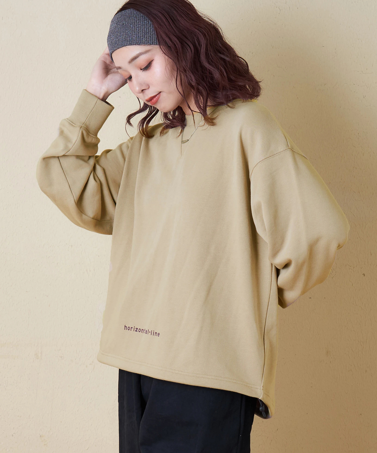 CUBE SUGAR(キューブシュガー) |【冬新作】TC裏毛 スウェット バックプリント ドロスト プルオーバー