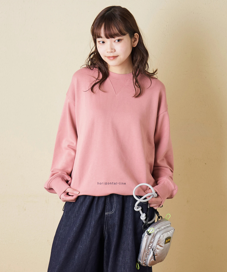 CUBE SUGAR(キューブシュガー) |【冬新作】TC裏毛 スウェット バックプリント ドロスト プルオーバー