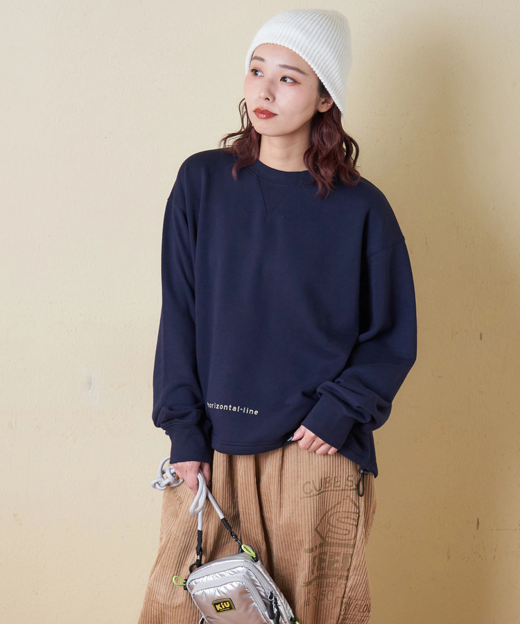 CUBE SUGAR(キューブシュガー) |【冬新作】TC裏毛 スウェット バックプリント ドロスト プルオーバー