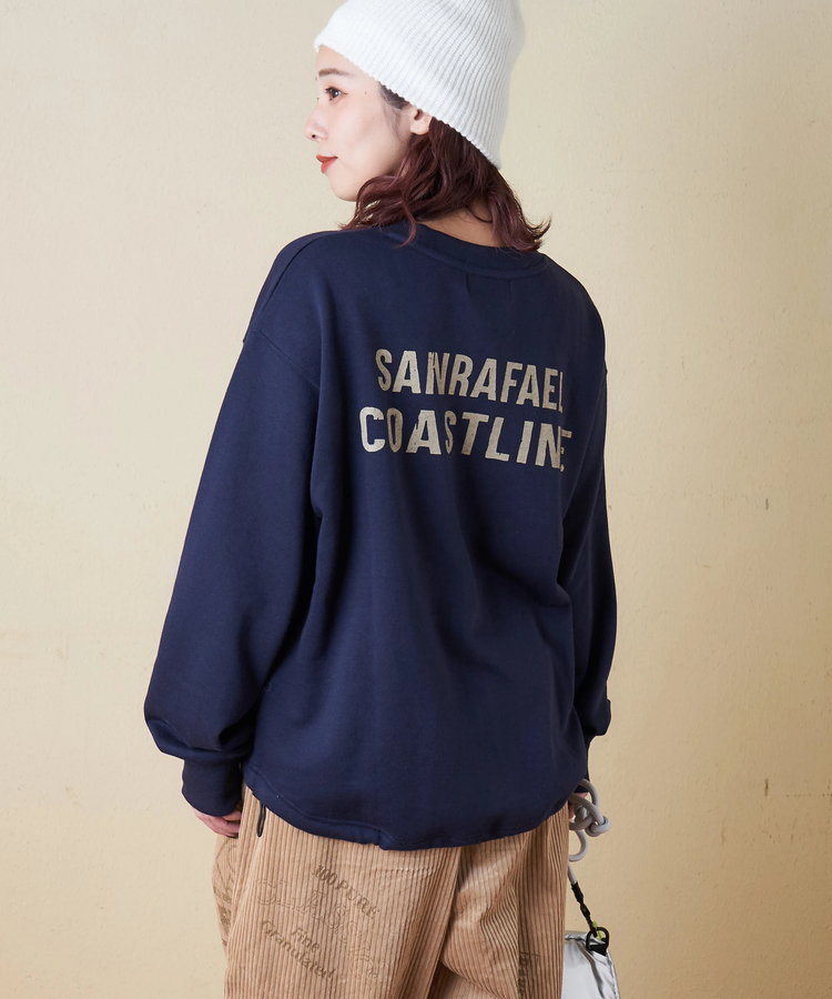 CUBE SUGAR(キューブシュガー) |【冬新作】TC裏毛 スウェット バックプリント ドロスト プルオーバー