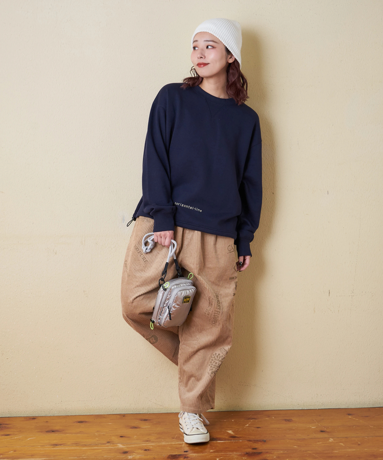 CUBE SUGAR(キューブシュガー) |【冬新作】TC裏毛 スウェット バックプリント ドロスト プルオーバー