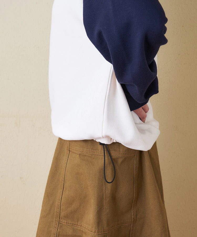 CUBE SUGAR(キューブシュガー) |【冬新作】TC裏毛 スウェット バックプリント ドロスト プルオーバー