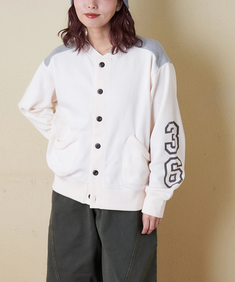 CUBE SUGAR(キューブシュガー) |【冬新作】TC裏毛 スウェット 配色 カーディガン