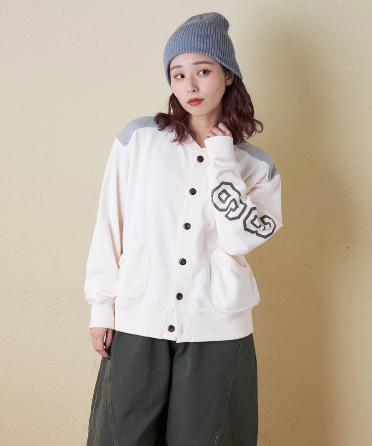 CUBE SUGAR(キューブシュガー) |【冬新作】TC裏毛 スウェット 配色 カーディガン