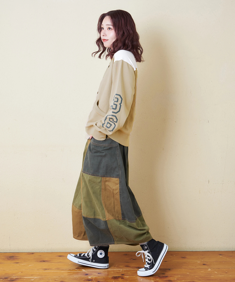 CUBE SUGAR(キューブシュガー) |【冬新作】TC裏毛 スウェット 配色 カーディガン