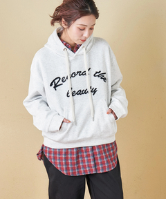 【TIME SALE★1/20まで】ブラシ刺繍 プルオーバーパーカー