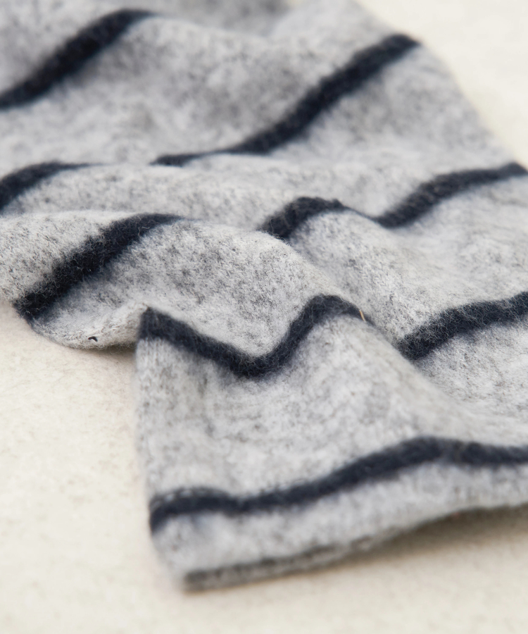 CUBE SUGAR(キューブシュガー) |【秋冬新作】ブラッシング ボーダー ビッグ プルオーバー