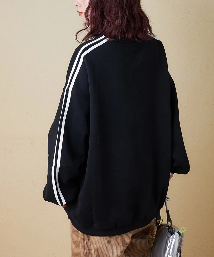 CUBE SUGAR(キューブシュガー) |【秋冬新作】袖ライン Vネック プルオーバー