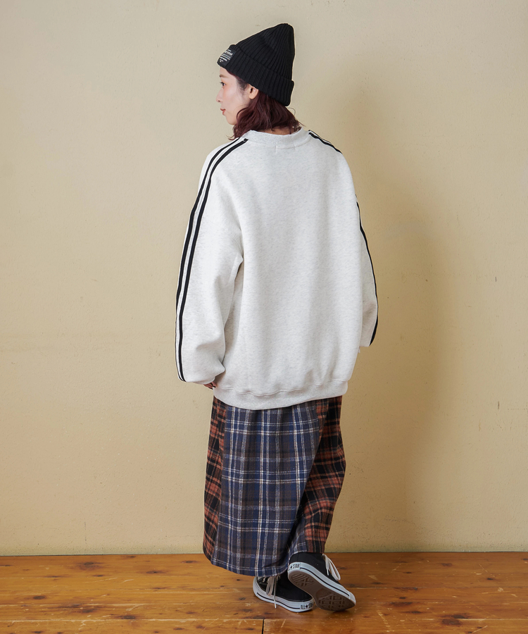 CUBE SUGAR(キューブシュガー) |【秋冬新作】袖ライン Vネック プルオーバー