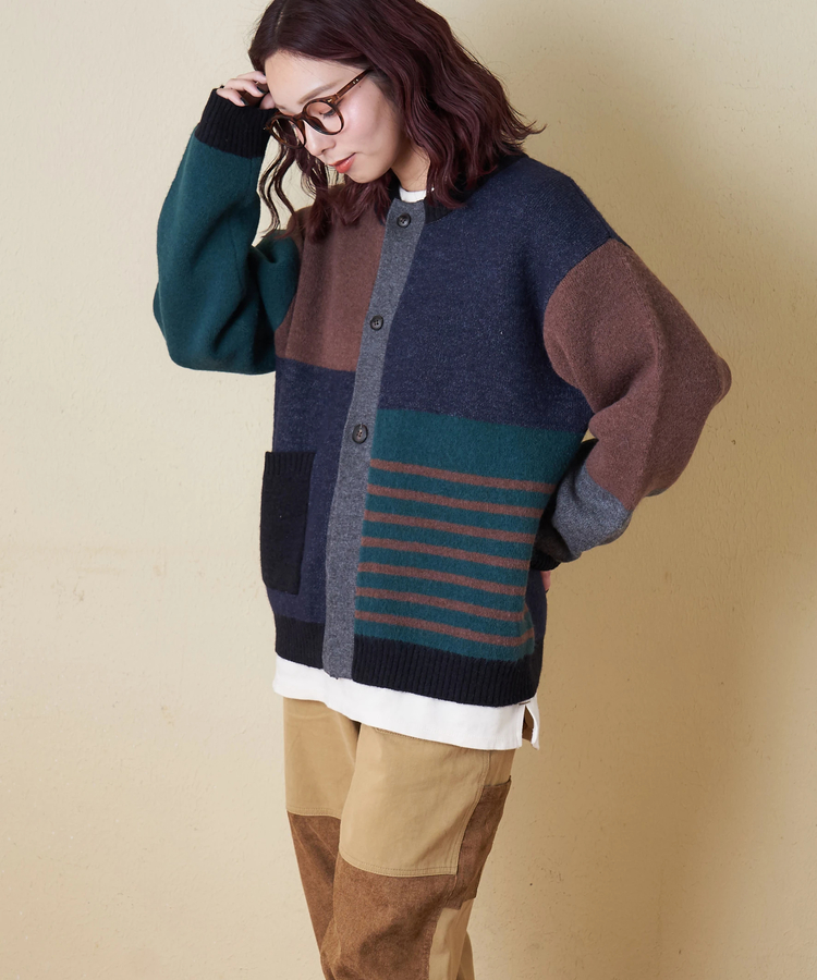 CUBE SUGAR(キューブシュガー) |【秋冬新作】アンチピリング ニット リバーシブル カーディガン