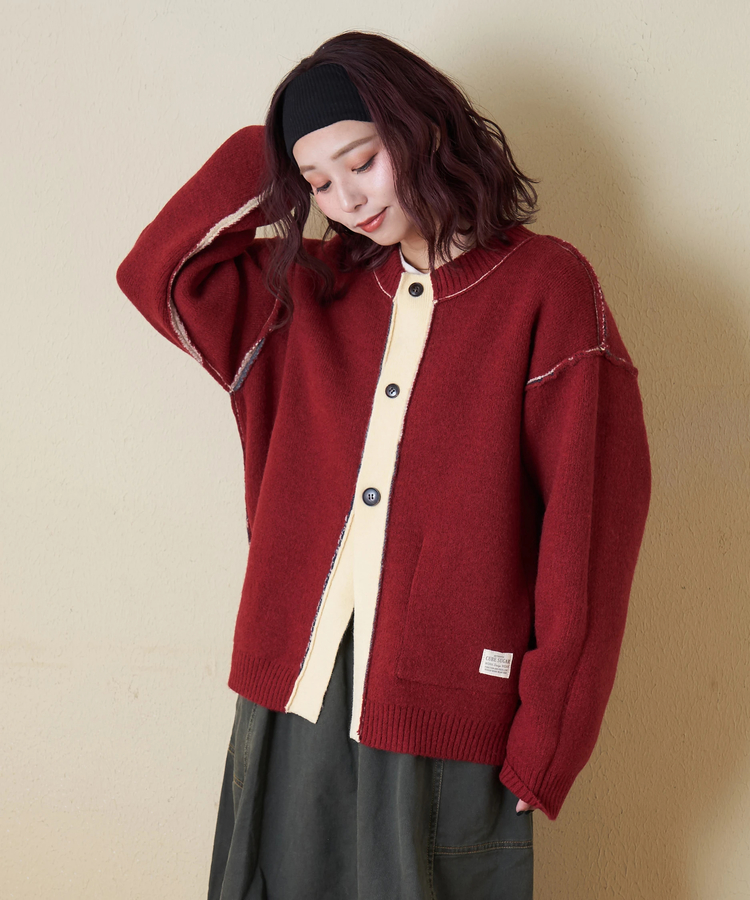 CUBE SUGAR(キューブシュガー) |【秋冬新作】アンチピリング ニット リバーシブル カーディガン