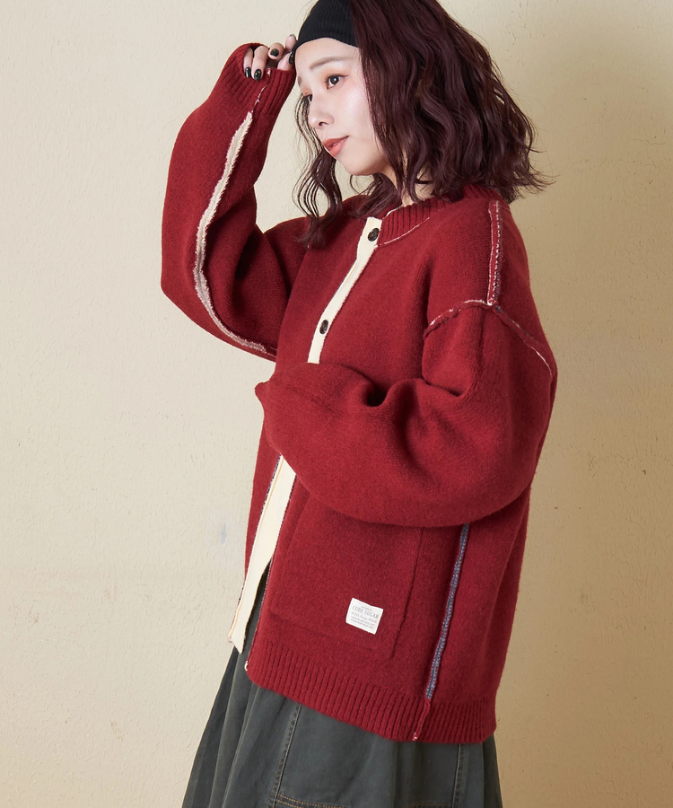 CUBE SUGAR(キューブシュガー) |【秋冬新作】アンチピリング ニット リバーシブル カーディガン