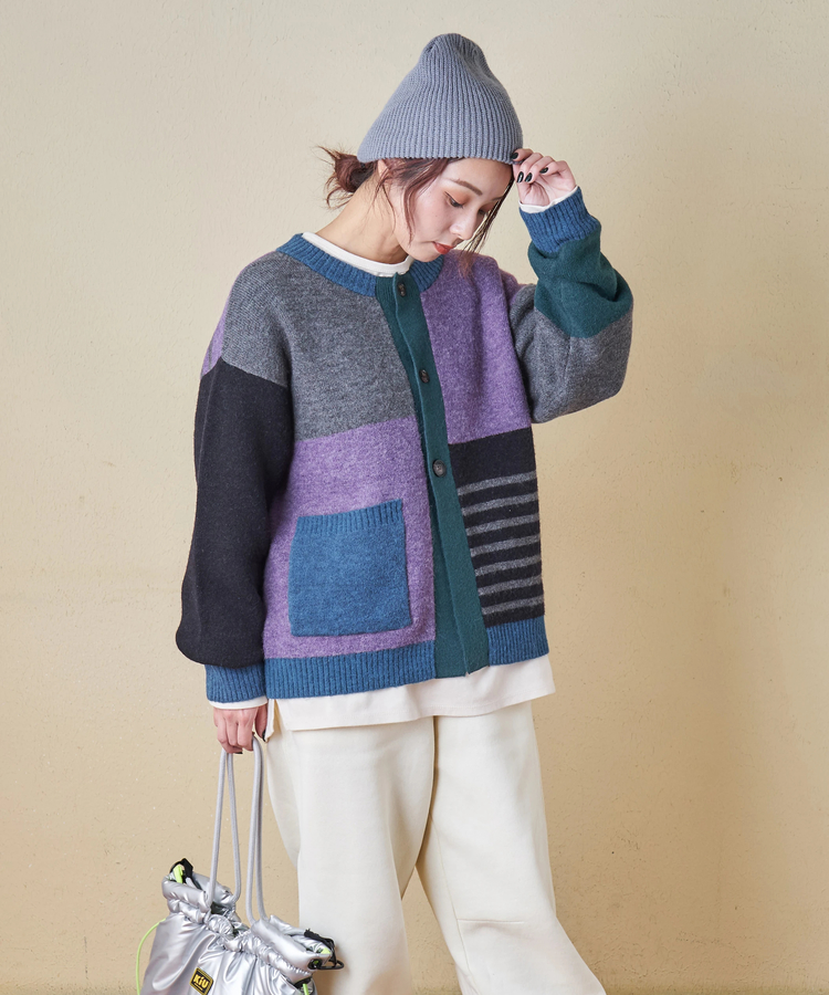 CUBE SUGAR(キューブシュガー) |【秋冬新作】アンチピリング ニット リバーシブル カーディガン