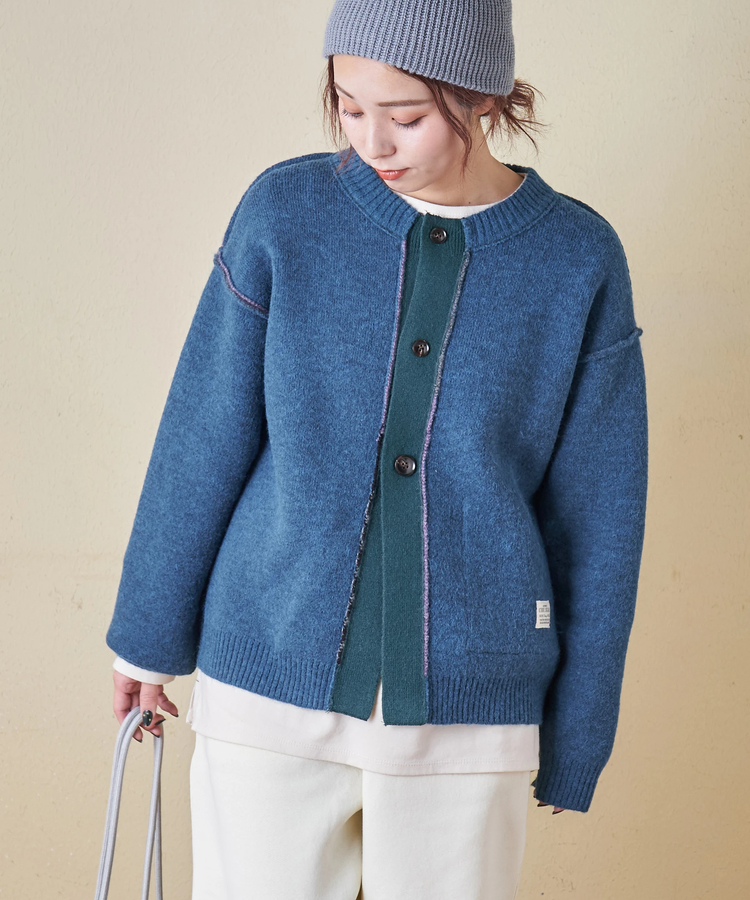 CUBE SUGAR(キューブシュガー) |【秋冬新作】アンチピリング ニット リバーシブル カーディガン