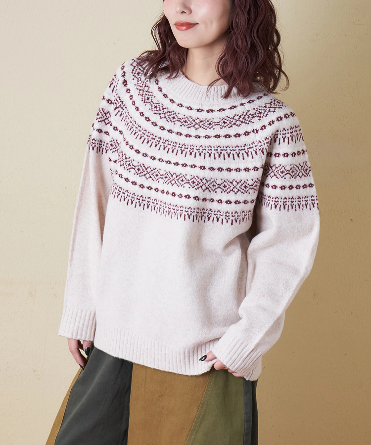 CUBE SUGAR(キューブシュガー) |【冬新作】求心 ニット ラグラン プルオーバー