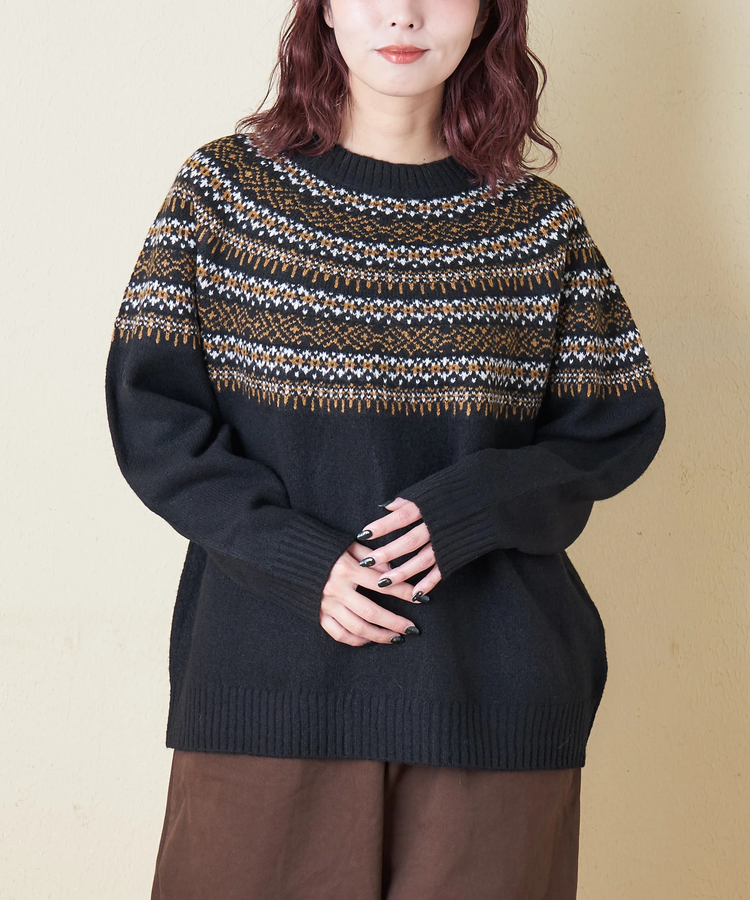 CUBE SUGAR(キューブシュガー) |【冬新作】求心 ニット ラグラン プルオーバー