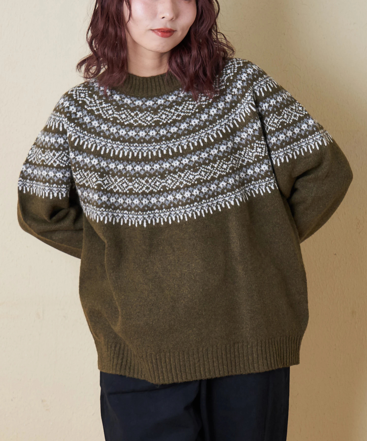 CUBE SUGAR(キューブシュガー) |【冬新作】求心 ニット ラグラン プルオーバー