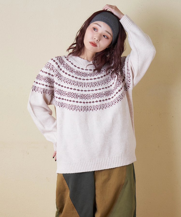 CUBE SUGAR(キューブシュガー) |【冬新作】求心 ニット ラグラン プルオーバー