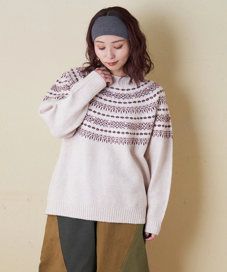 CUBE SUGAR(キューブシュガー) |【冬新作】求心 ニット ラグラン プルオーバー