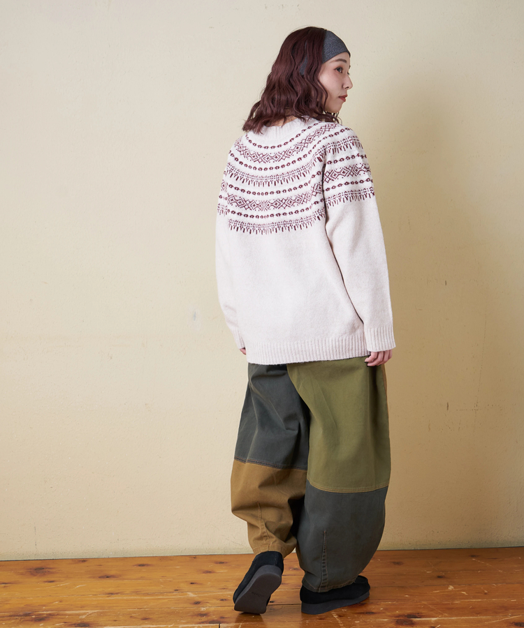 CUBE SUGAR(キューブシュガー) |【冬新作】求心 ニット ラグラン プルオーバー