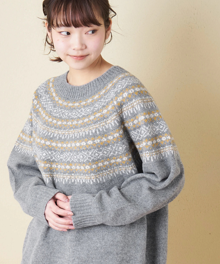 CUBE SUGAR(キューブシュガー) |【冬新作】求心 ニット ラグラン プルオーバー