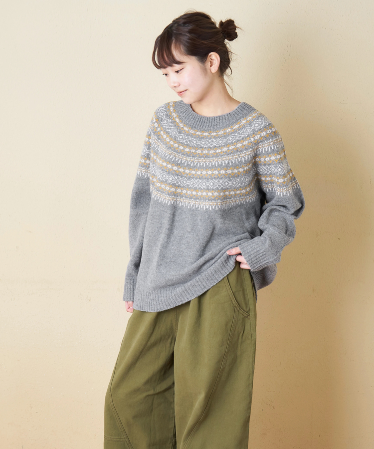 CUBE SUGAR(キューブシュガー) |【冬新作】求心 ニット ラグラン プルオーバー