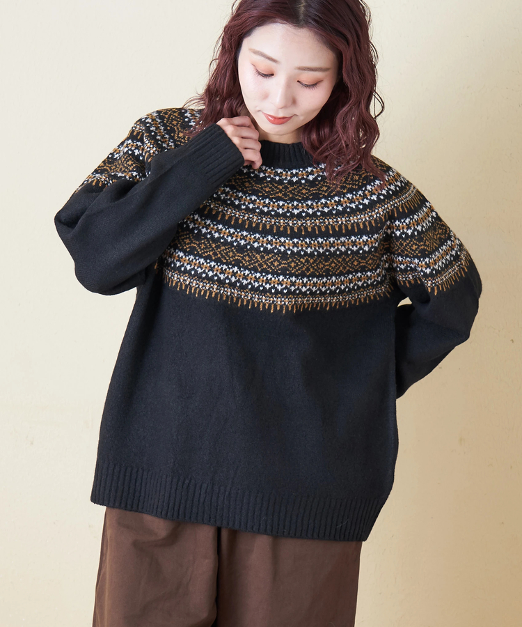 CUBE SUGAR(キューブシュガー) |【冬新作】求心 ニット ラグラン プルオーバー