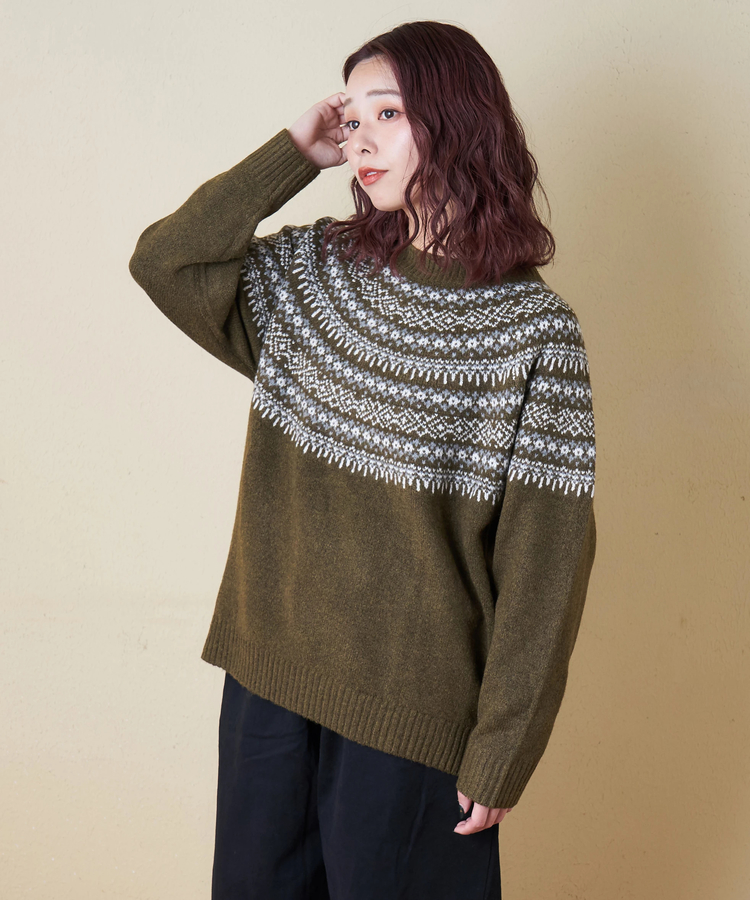 CUBE SUGAR(キューブシュガー) |【冬新作】求心 ニット ラグラン プルオーバー