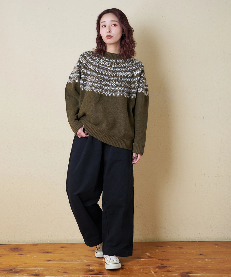 CUBE SUGAR(キューブシュガー) |【冬新作】求心 ニット ラグラン プルオーバー