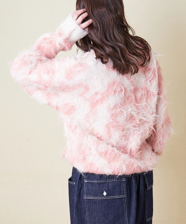 CUBE SUGAR(キューブシュガー) |【冬新作】シャギー ニット クルーネック プルオーバー