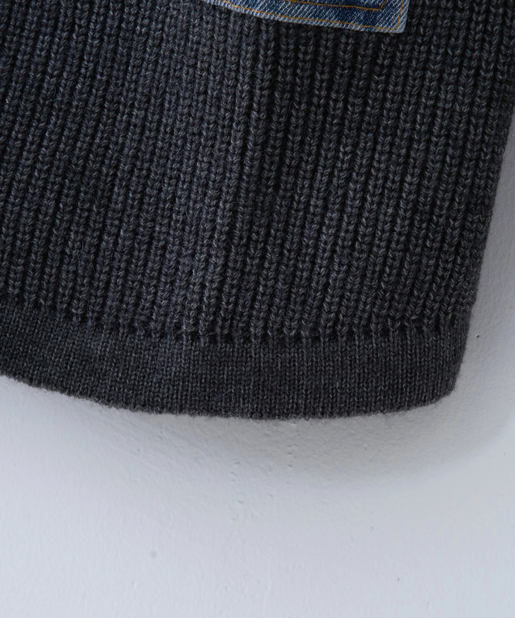 CUBE SUGAR(キューブシュガー) |【秋冬新作】デニム × ニット フード ジャケット