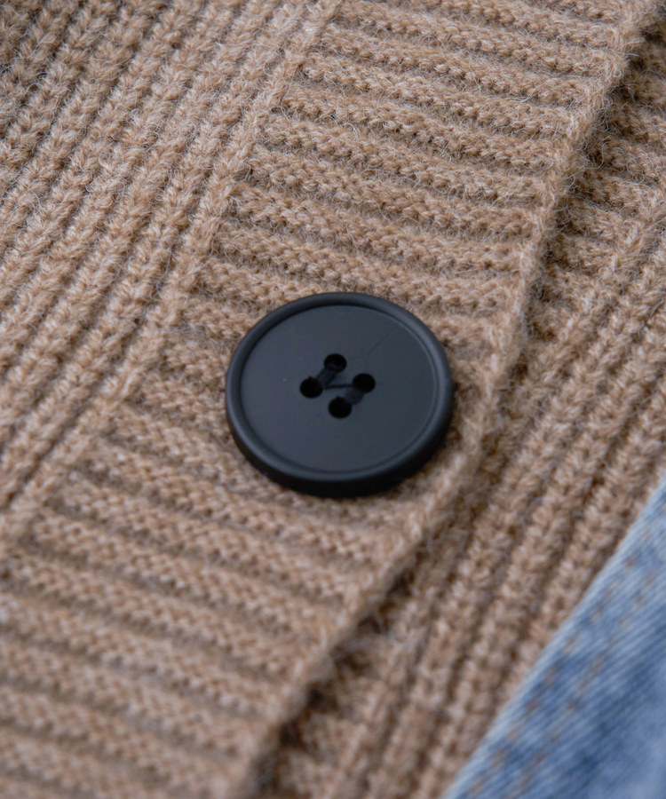 CUBE SUGAR(キューブシュガー) |【秋冬新作】デニム × ニット フード ジャケット